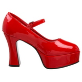 Rood Lak 11 cm MARYJANE-50 Mary Jane Plateau Pumps Hoge Hak