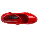 Rood Lak 11 cm MARYJANE-50 Mary Jane Plateau Pumps Hoge Hak