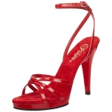 Rood Lak 12 cm FLAIR-436 Dames Sandalen met Hak