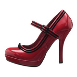 Rood Lak 12 cm PINUP SECRET-15 Mary Jane Plateau Pumps Hoge Hak