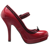 Rood Lak 12 cm PINUP SECRET-15 Mary Jane Plateau Pumps Hoge Hak