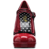 Rood Lak 12 cm PINUP SECRET-15 Mary Jane Plateau Pumps Hoge Hak