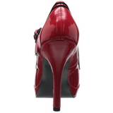 Rood Lak 12 cm PINUP SECRET-15 Mary Jane Plateau Pumps Hoge Hak
