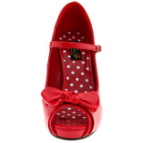 Rood Lak 12 cm retro vintage CUTIEPIE-08 Plateau Pumps Open Teen