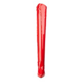 Rood Lak 13,5 cm INDULGE-3000 Overknee Laarzen voor Heren