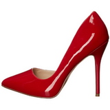 Rood Lak 13 cm AMUSE-22 Klassieke Pumps met Hakken