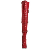 Rood Lak 13 cm ELECTRA-3028 Overknee Laarzen voor Heren