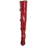 Rood Lak 13 cm ELECTRA-3028 Overknee Laarzen voor Heren