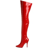 Rood Lak 13 cm SEDUCE-3000 Overknee Laarzen voor Heren