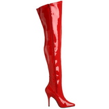 Rood Lak 13 cm SEDUCE-3000 Overknee Laarzen voor Heren