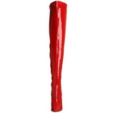 Rood Lak 13 cm SEDUCE-3000 Overknee Laarzen voor Heren