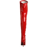 Rood Lak 13 cm SEDUCE-3000 Overknee Laarzen voor Heren