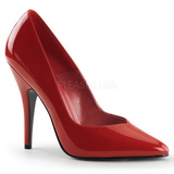 Rood Lak 13 cm SEDUCE-420V pleaser pumps met puntneus