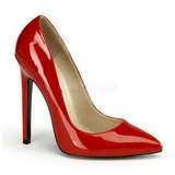 Rood Lak 13 cm SEXY-20 naaldhak pumps met puntneus