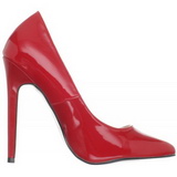 Rood Lak 13 cm SEXY-20 naaldhak pumps met puntneus