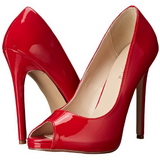 Rood Lak 13 cm SEXY-42 Klassieke Pumps met Hakken