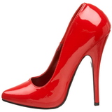 Rood Lak 15 cm DOMINA-420 Hoge Hakken Pumps voor Heren