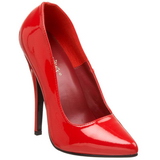 Rood Lak 15 cm DOMINA-420 Hoge Hakken Pumps voor Heren