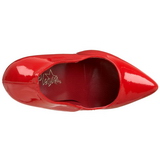 Rood Lak 15 cm DOMINA-420 Hoge Hakken Pumps voor Heren