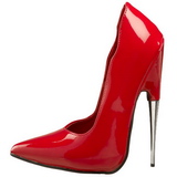 Rood Lak 15 cm SCREAM-01 Dames Pumps met Stiletto Hak