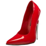 Rood Lak 15 cm SCREAM-01 Dames Pumps met Stiletto Hak