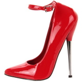 Rood Lak 16 cm DAGGER-12 Dames Pumps met Stiletto Hak