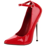 Rood Lak 16 cm DAGGER-12 Dames Pumps met Stiletto Hak