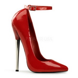 Rood Lak 16 cm DAGGER-12 Fetish Hoge Pumps Schoenen