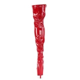 Rood Lak 18 cm ADORE-3000 Over de Knielaarzen Hoge Hak