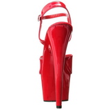 Rood Lak 18 cm ADORE-709 Hoge Hakken Plateau