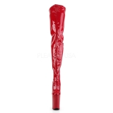 Rood Lak 23 cm PLEASER INFINITY-4000 Plateau Cuissardes Laarzen