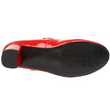 Rood Lak 5 cm SCHOOLGIRL-50 Klassieke Pumps met Hakken