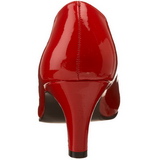 Rood Lak 8 cm DIVINE-420W Pumps Hoge Hakken voor Mannen