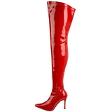 Rood Lak 9,5 cm LUST-3000 overknee laarzen met hakken