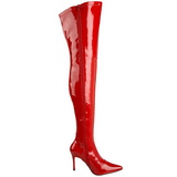 Rood Lak 9,5 cm LUST-3000 overknee laarzen met hakken