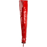 Rood Lak 9,5 cm LUST-3000 overknee laarzen met hakken