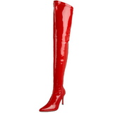 Rood Lak 9,5 cm LUST-3000 overknee laarzen met hakken