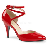 Rood Lakleer 10 cm DREAM-408 grote maten pumps schoenen