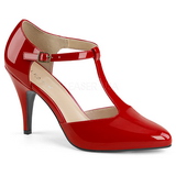 Rood Lakleer 10 cm DREAM-425 grote maten pumps schoenen