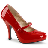 Rood Lakleer 11,5 cm PINUP-01 grote maten pumps schoenen