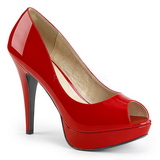 Rood Lakleer 13,5 cm CHLOE-01 grote maten pumps schoenen