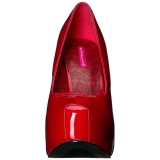 Rood Lakleer 14,5 cm Burlesque TEEZE-06W mannen pumps voor brede voeten