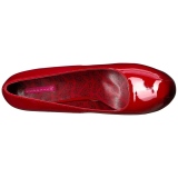 Rood Lakleer 14,5 cm Burlesque TEEZE-06W mannen pumps voor brede voeten