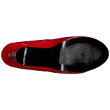 Rood Lakleer 14,5 cm Burlesque TEEZE-06W mannen pumps voor brede voeten