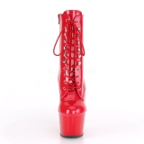 Rood Lakleer 18 cm ADORE-1020 dames enkellaarsjes met plateau