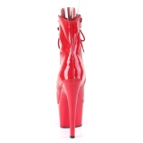 Rood Lakleer 18 cm ADORE-1021 dames enkellaarsjes met plateauzool