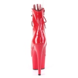 Rood Lakleer 18 cm ADORE-1021 dames enkellaarsjes met plateauzool