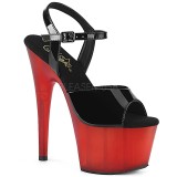 Rood Lakleer 18 cm ADORE-709T pleaser sandalen met plateau