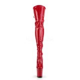 Rood Lakleer 20 cm FLAMINGO-3063 overknee laarzen met hoge hakken