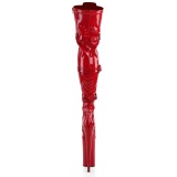 Rood Lakleer 25,5 cm BEYOND-3028 super hoge hakken - extreme overknee laarzen